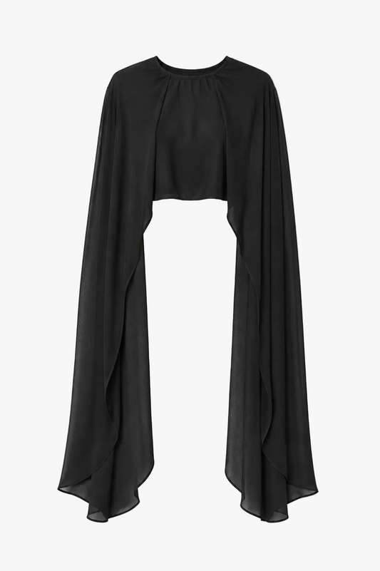 XSCAPE "Lee" Souffle Chiffon Long Cape