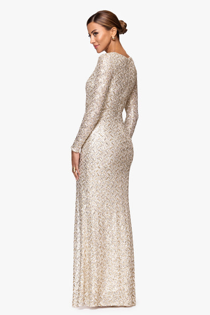 XSCAPE "Adaline" Sequin Slit Dress