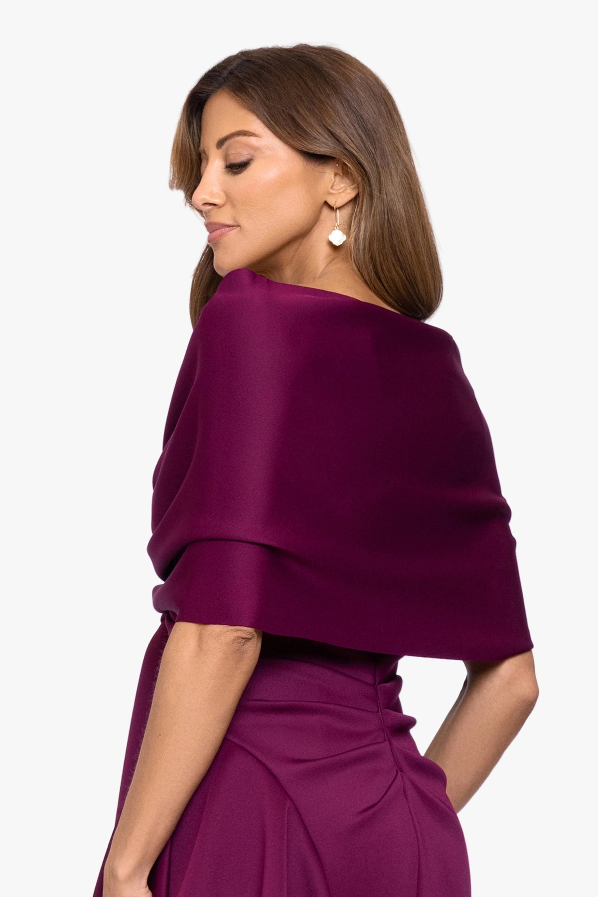 XSCAPE "Carol" Techno Scuba Shawl Wrap