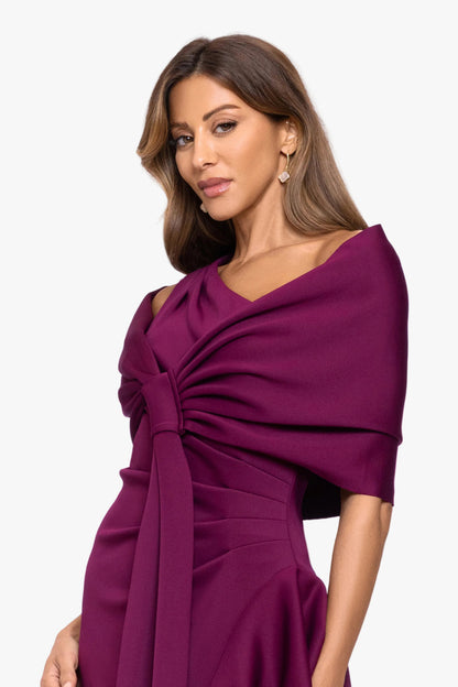 XSCAPE "Carol" Techno Scuba Shawl Wrap