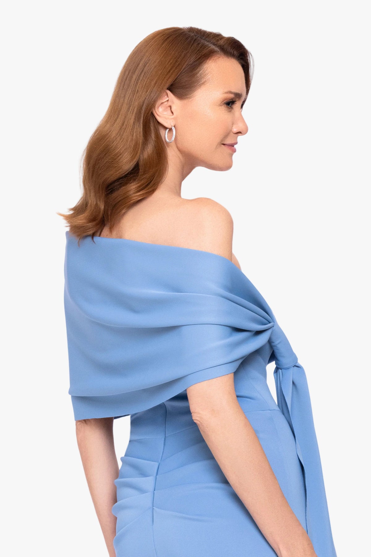 XSCAPE "Carol" Techno Scuba Shawl Wrap