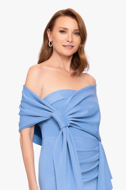 XSCAPE "Carol" Techno Scuba Shawl Wrap