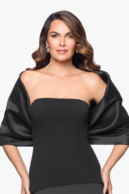 XSCAPE "Thalia" Stretch Mikado Shawl Wrap