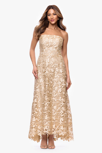 XSCAPE "Colby" Lace Strapless Gown