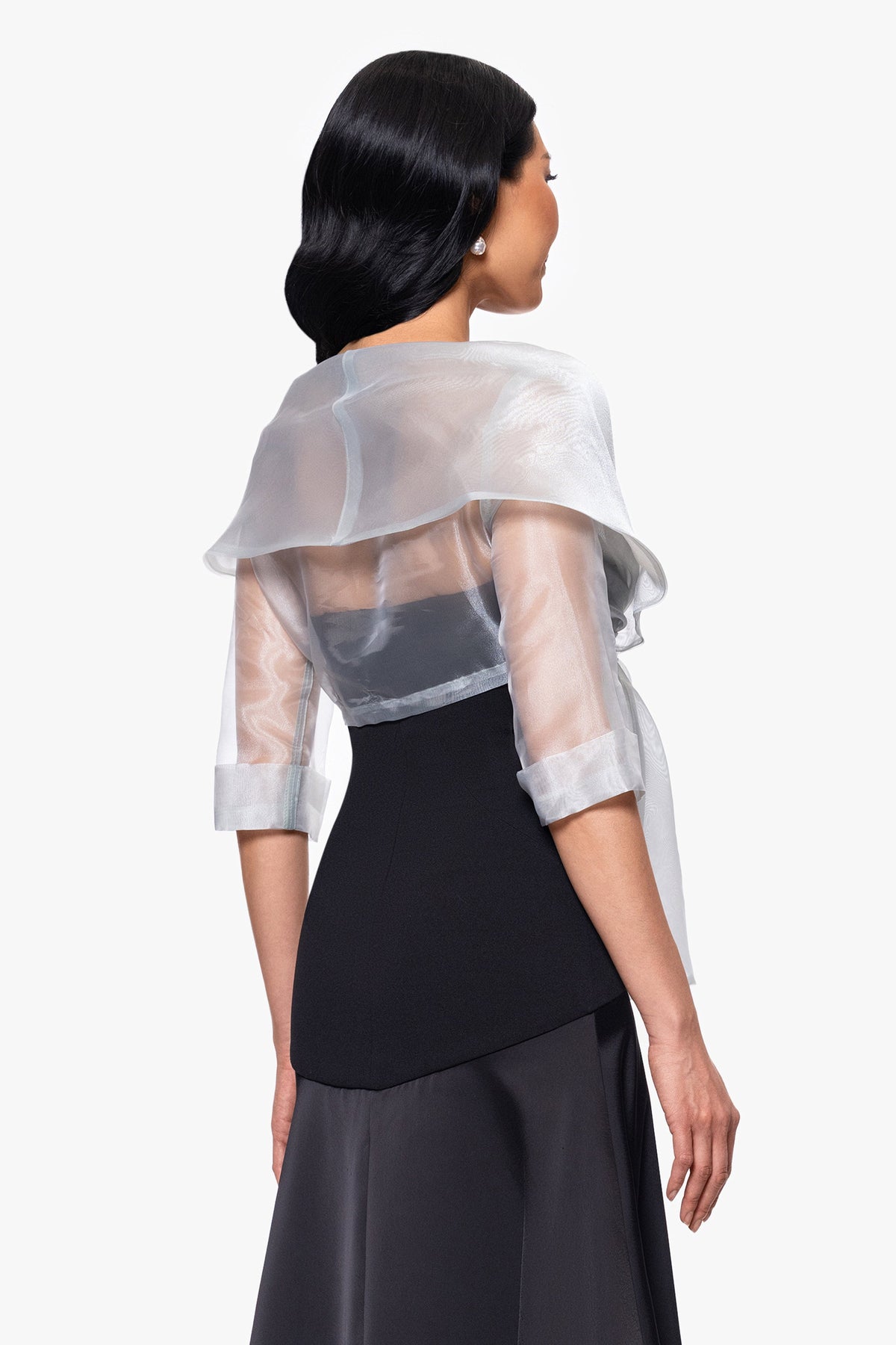 XSCAPE "Agnes" Organza 3/4 Sleeve Shawl Wrap