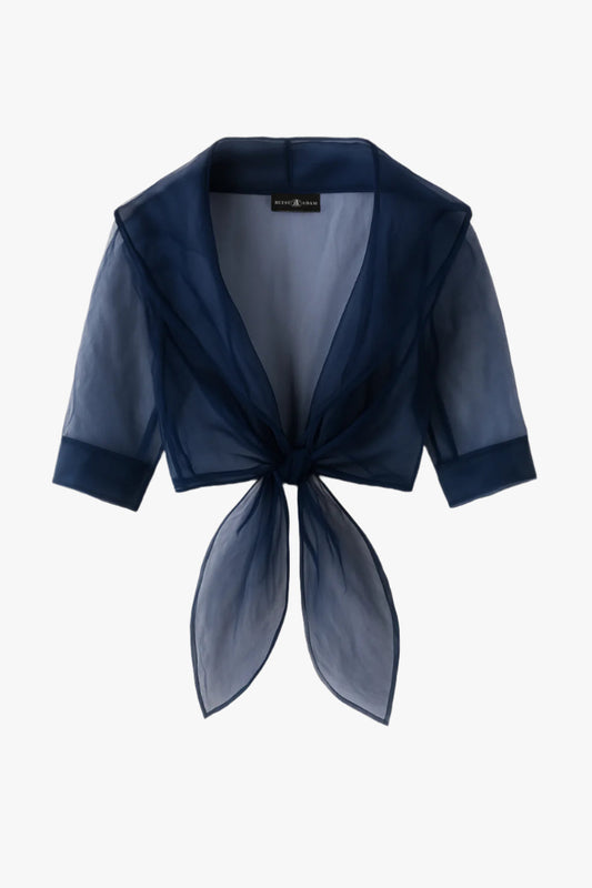 XSCAPE "Agnes" Organza 3/4 Sleeve Shawl Wrap
