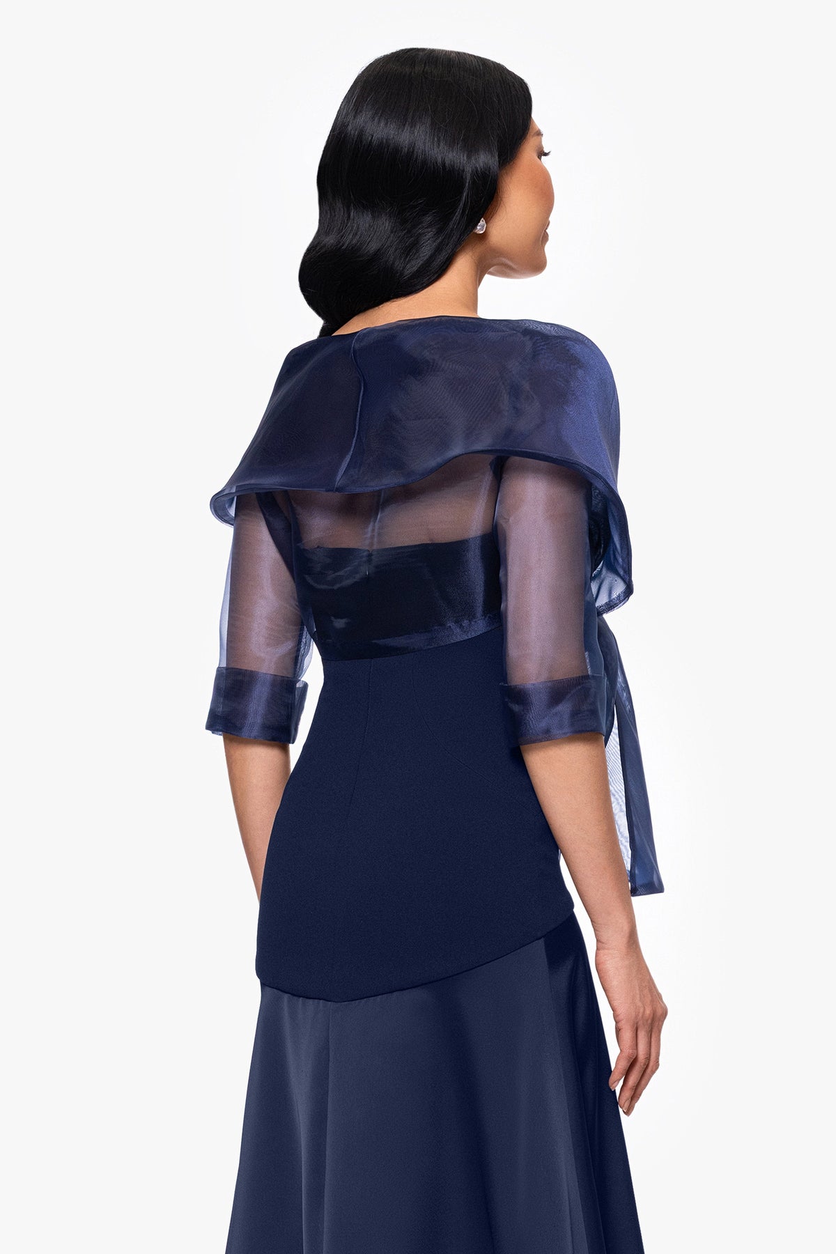 XSCAPE "Agnes" Organza 3/4 Sleeve Shawl Wrap