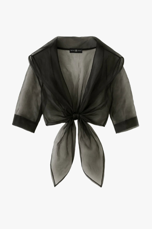 XSCAPE "Agnes" Organza 3/4 Sleeve Shawl Wrap