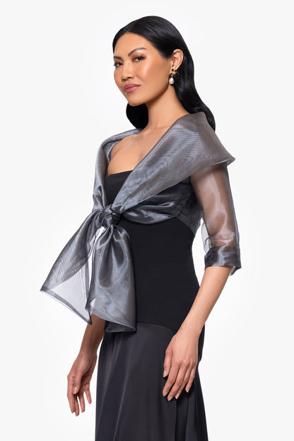 XSCAPE "Agnes" Organza 3/4 Sleeve Shawl Wrap