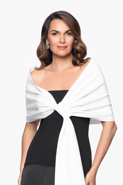 XSCAPE "Carol" Techno Scuba Shawl Wrap