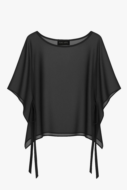 XSCAPE "Demi" Chiffon Pullover Shawl Wrap