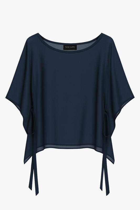 XSCAPE "Demi" Chiffon Pullover Shawl Wrap
