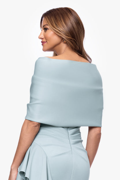 XSCAPE "Carol" Techno Scuba Shawl Wrap
