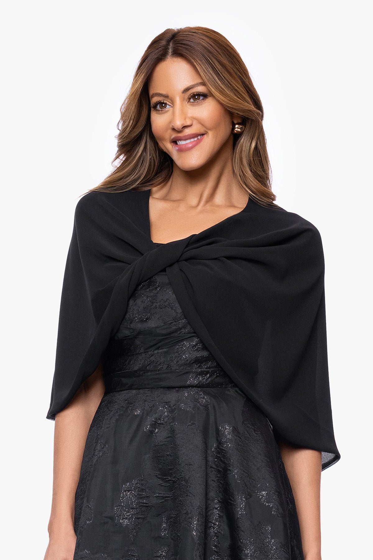 XSCAPE "Nikita" Chiffon Twist Shawl Wrap