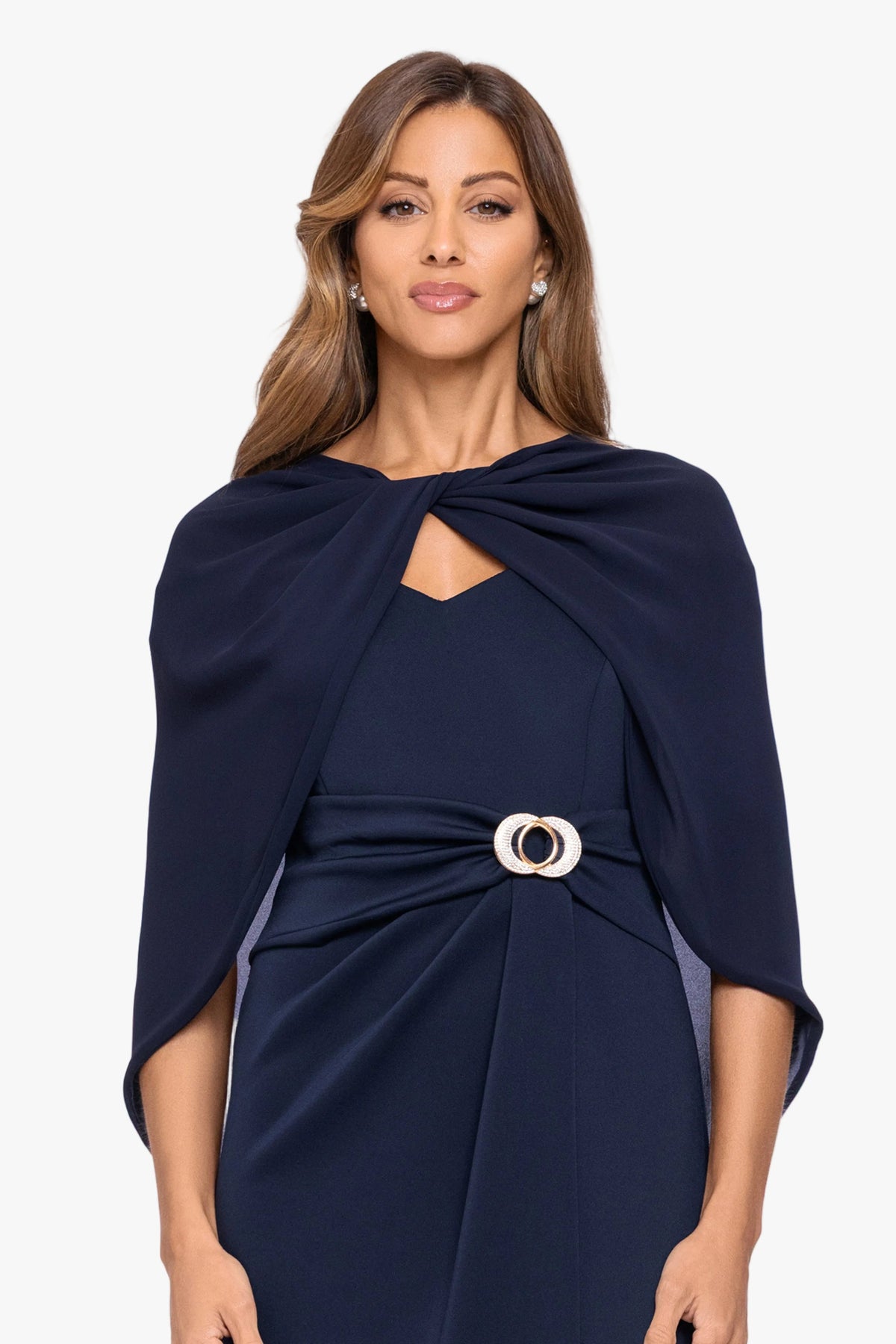 XSCAPE "Nikita" Chiffon Twist Shawl Wrap