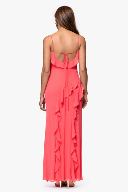 XSCAPE "Summer" Chiffon Ruffle Dress