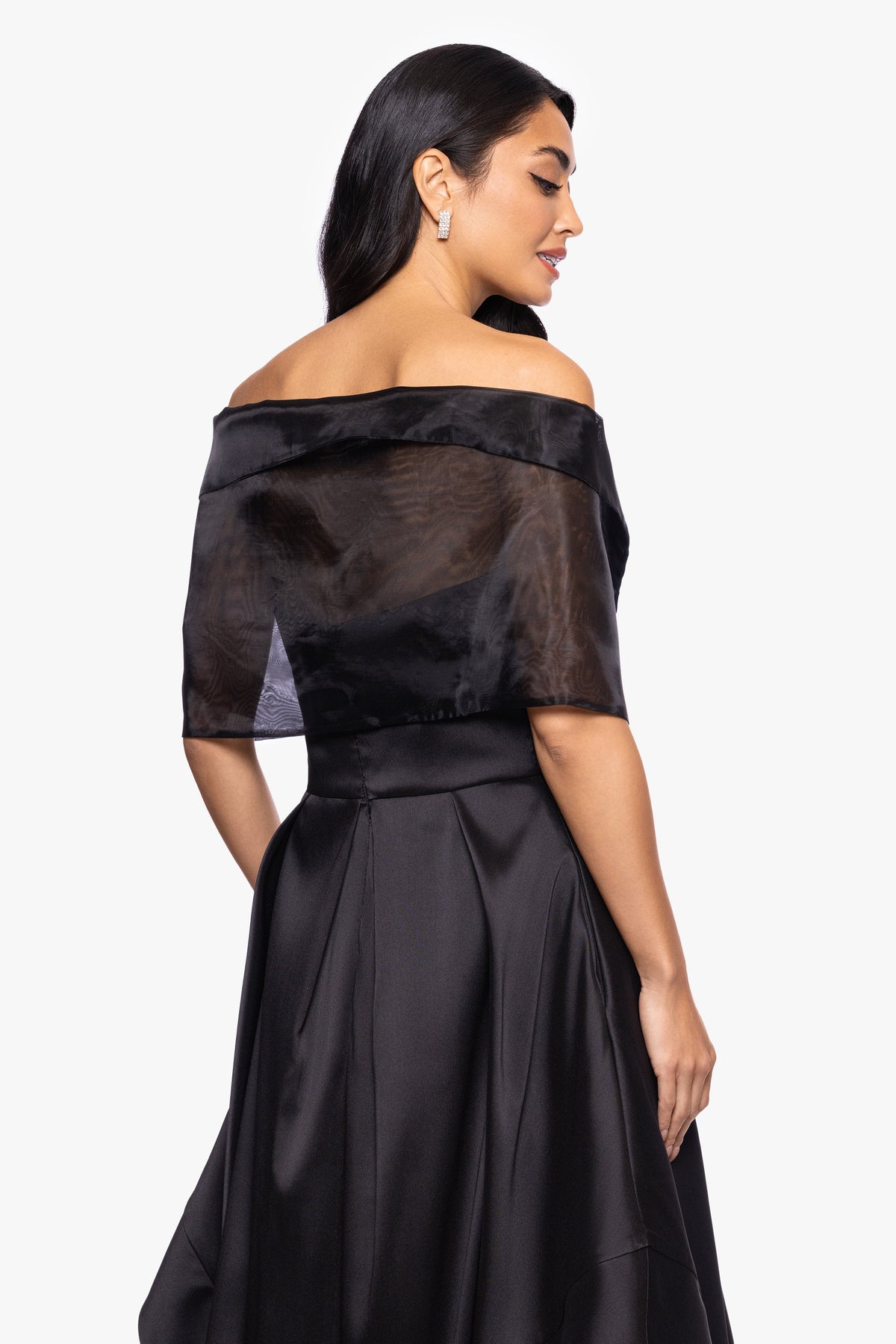 XSCAPE "Joan" Pull Through Organza Shawl Wrap