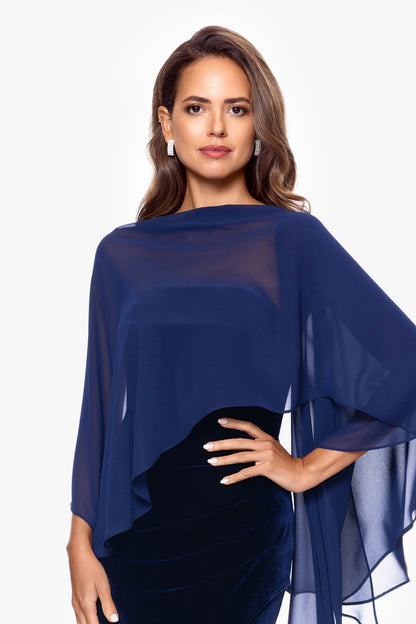 XSCAPE "Bernadette" Chiffon Shawl Wrap