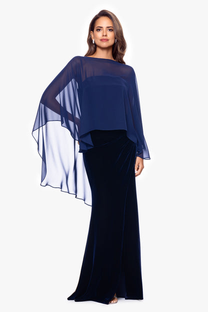 XSCAPE "Bernadette" Chiffon Shawl Wrap