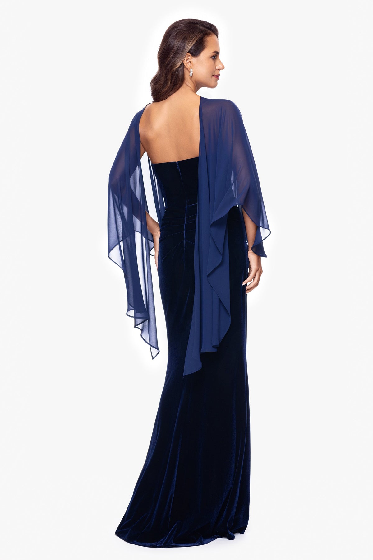 XSCAPE "Bernadette" Chiffon Shawl Wrap