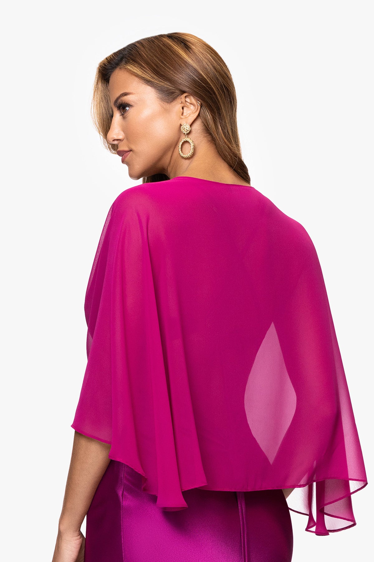 XSCAPE "Bernadette" Chiffon Shawl Wrap