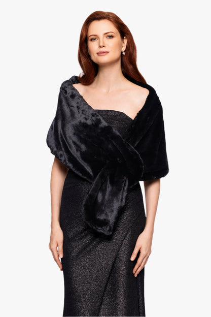 XSCAPE "Francine" Faux Fur Shawl Wrap