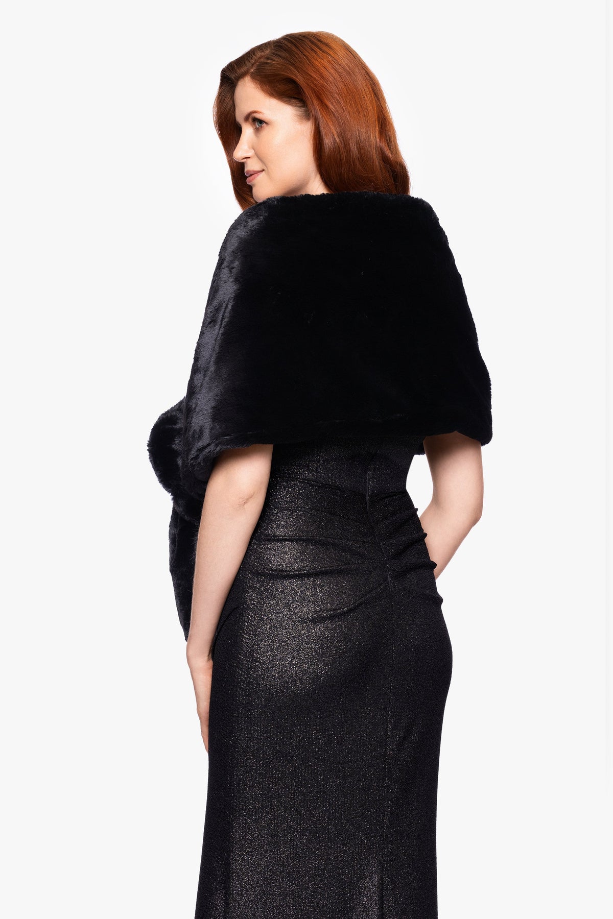 XSCAPE "Francine" Faux Fur Shawl Wrap
