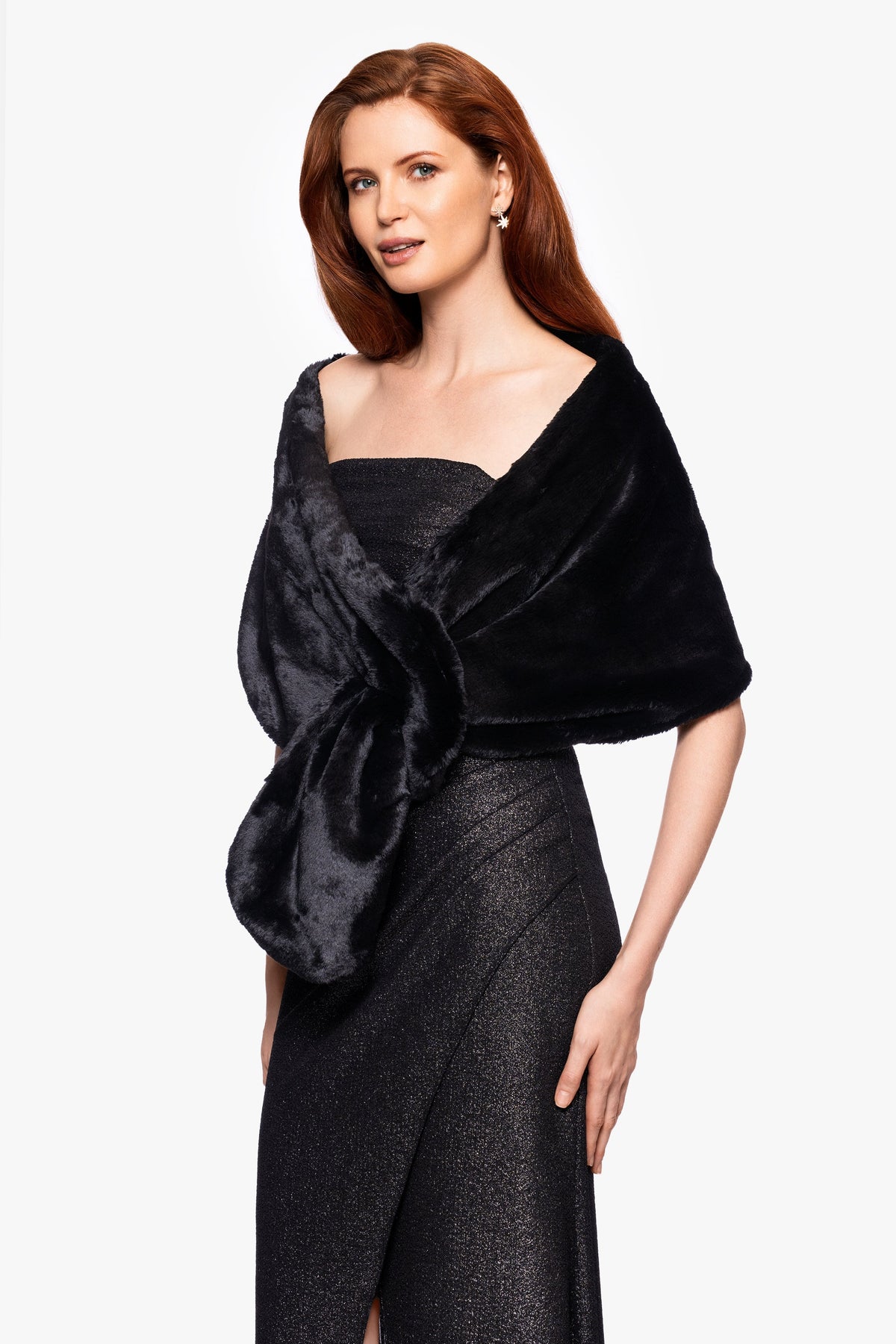 XSCAPE "Francine" Faux Fur Shawl Wrap